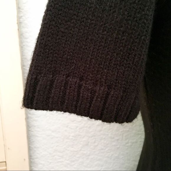 Cowl Neck Brown Short Sleeve Sweater Dress, Medium - Picture 4 of 7